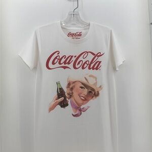 Lucky Brand White Coca-Cola Graphic Short Sleeve Tee